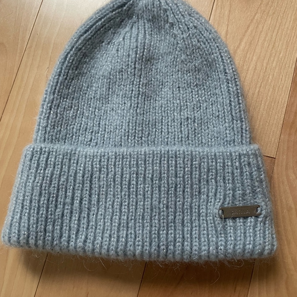 Blue Mohair Beanie
